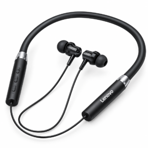 Lenovo HE05X Wireless Bluetooth Neckband Earphones on a smartphone
