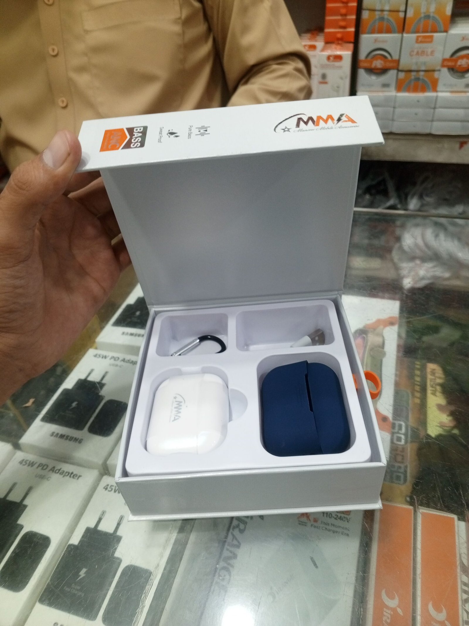 MMA 20 Hour Ultra-Bass True Wireless Earbuds Waterproof – 1 Box Includes 2 Earbuds (Random Color) - Image 3