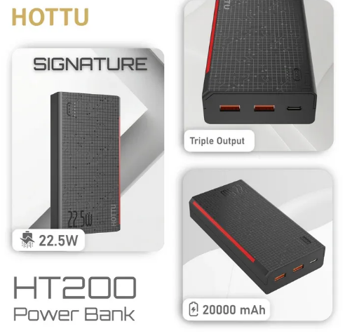 HOTTU HT200 20000mAh Power Bank – 22.5W Fast Charging with Digital Display - Image 4