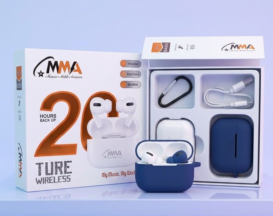 MMA 20 hour ultra-bass true wireless earbuds